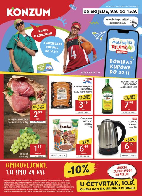 Naslovnica: Konzum katalog 09.09.2026. – 15.09.2026.