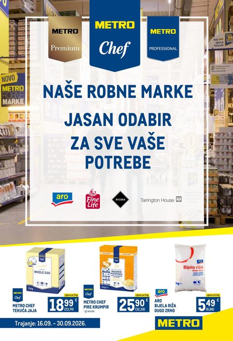 Naslovnica: Metro Naše robne marke 16.09.2026. – 30.09.2026.